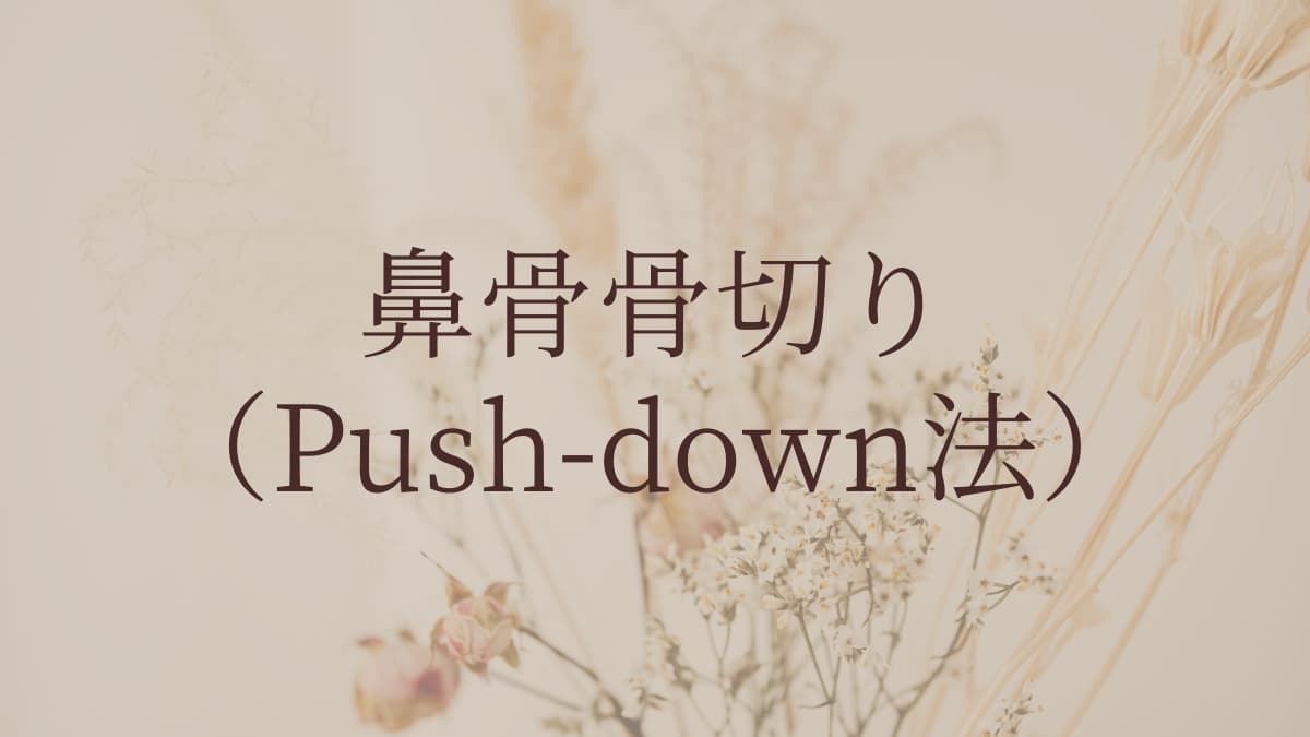 鼻骨骨切り(Push-down法)