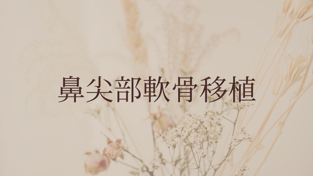 鼻尖部軟骨移植